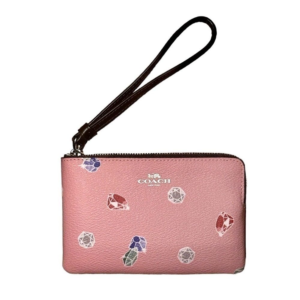Disney X Coach Corner Zip Wristlet Snow White And The Seven Dwarfs Gems New